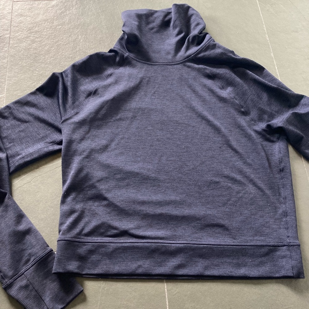 Prana Women's Long Sleeve Turtleneck Tee in Dark Navy